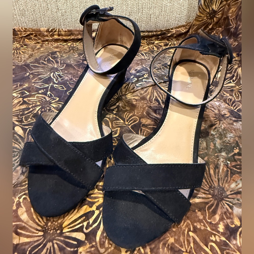 Merona Ankle Strap Black Women's Wedges